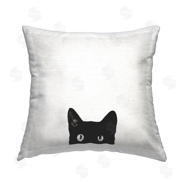 Stupell Industries Jon Bertelli | Peeking Cat Eyes Printed Throw Pillow