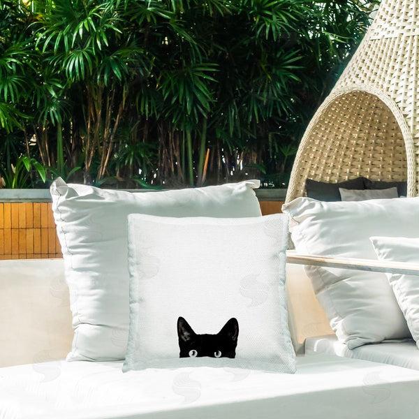 Stupell Industries Jon Bertelli | Peeking Cat Eyes Printed Throw Pillow