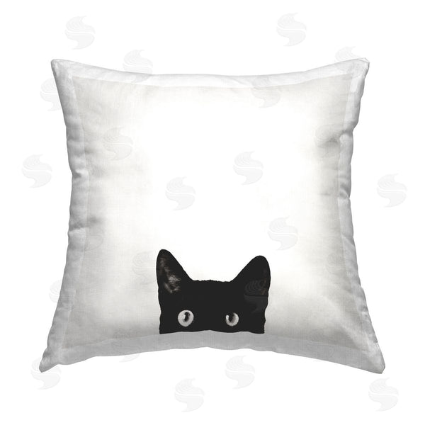 stupell industries Jon Bertelli | Peeking Cat Eyes Printed Throw Pillow
