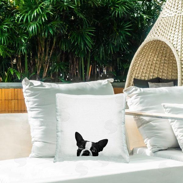 Stupell Industries Jon Bertelli | Peeking Dog Eyes Printed Throw Pillow