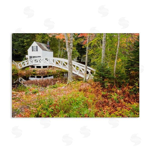 stupell industries Jon Evan | Bar Harbor Town Bridge Wall Art