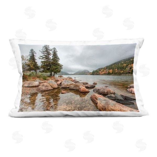 stupell industries Jon Evan | Pond In The Mountains Printed Throw Pillow
