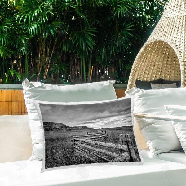 Stupell Industries Jon Evan | Zigzag Fence Into Pasture Printed Throw Pillow