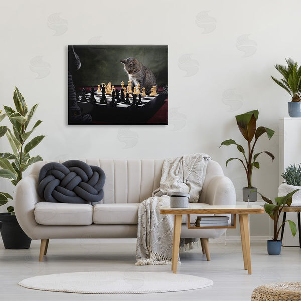 Stupell Industries Jonathan Casey | Cats Playing Chess Wall Art
