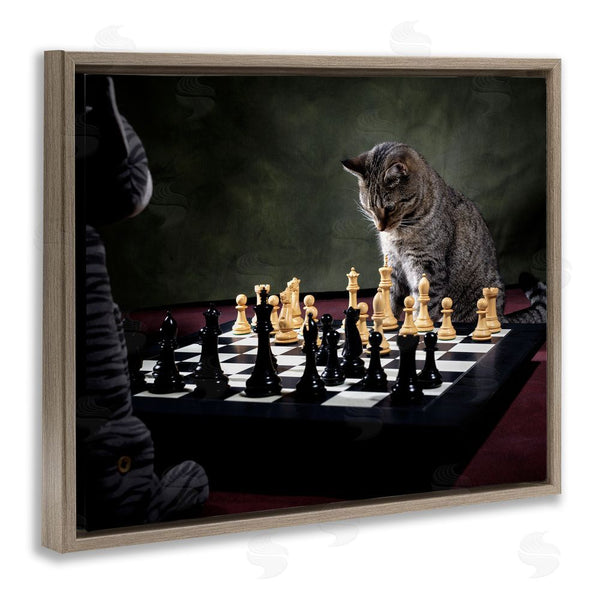 Stupell Industries Jonathan Casey | Cats Playing Chess Wall Art
