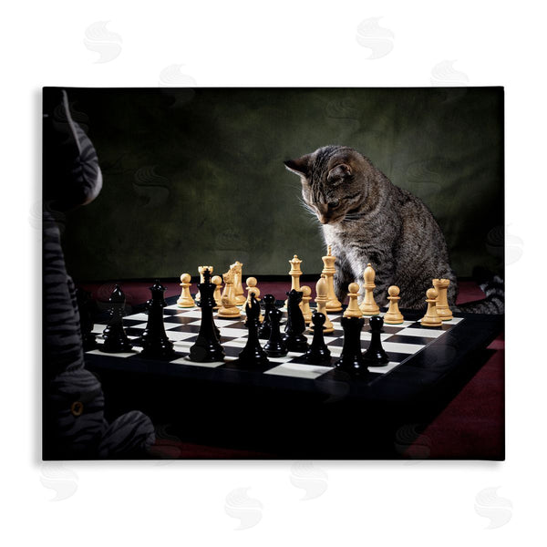 stupell industries Jonathan Casey | Cats Playing Chess Wall Art