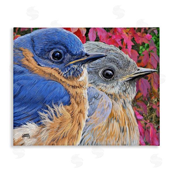 stupell industries Joseph Burgess | Bluebird Pair over Leaves