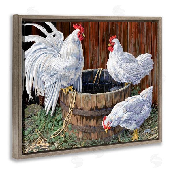 Stupell Industries Joseph Burgess | Chatting At Watercooler Chickens