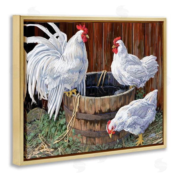 Stupell Industries Joseph Burgess | Chatting At Watercooler Chickens