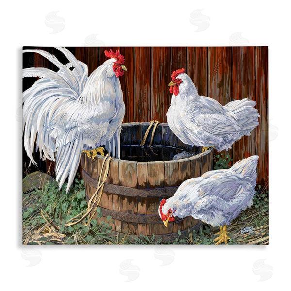 stupell industries Joseph Burgess | Chatting At Watercooler Chickens