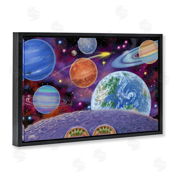 Stupell Industries Joseph Burgess | Moonwalker With View Of Planets