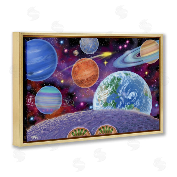 Stupell Industries Joseph Burgess | Moonwalker With View Of Planets
