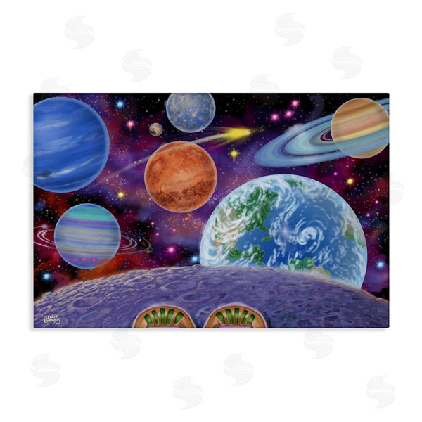 stupell industries Joseph Burgess | Moonwalker With View Of Planets