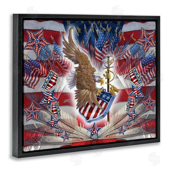 Stupell Industries Joseph Burgess | Patriotic Eagle With Flag Symbols