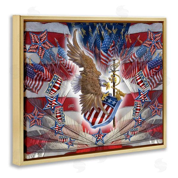 Stupell Industries Joseph Burgess | Patriotic Eagle With Flag Symbols