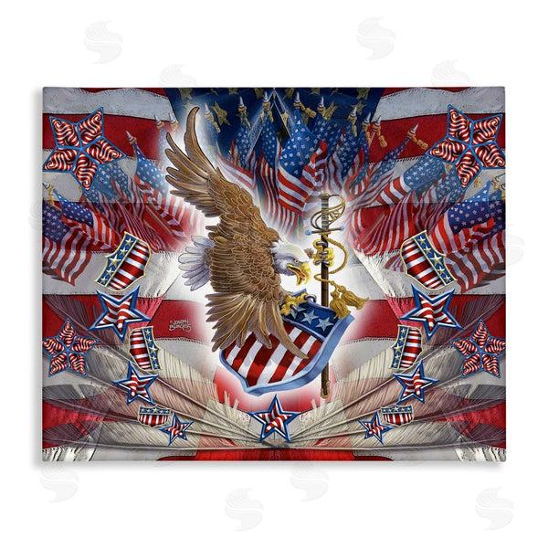 stupell industries Joseph Burgess | Patriotic Eagle with Flag Symbols