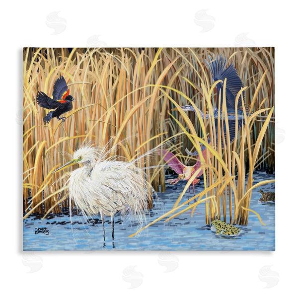 stupell industries Joseph Burgess | Reed Gathering Wild Birds