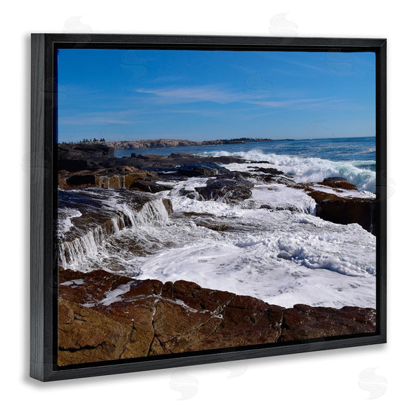 Stupell Industries Joseph Elliott | Ocean Cliff Waterfall Wall Art
