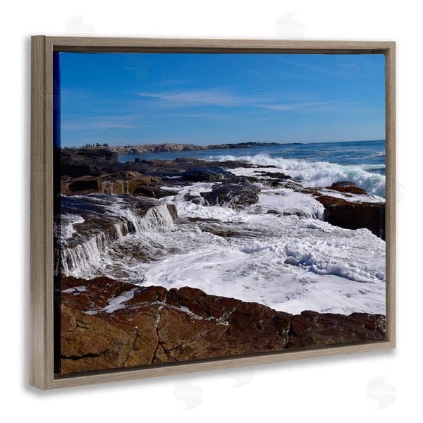 Stupell Industries Joseph Elliott | Ocean Cliff Waterfall Wall Art