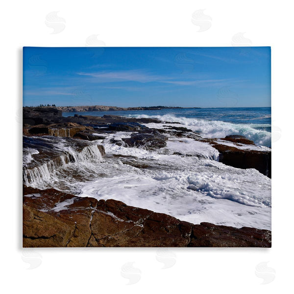 stupell industries Joseph Elliott | Ocean Cliff Waterfall Wall Art
