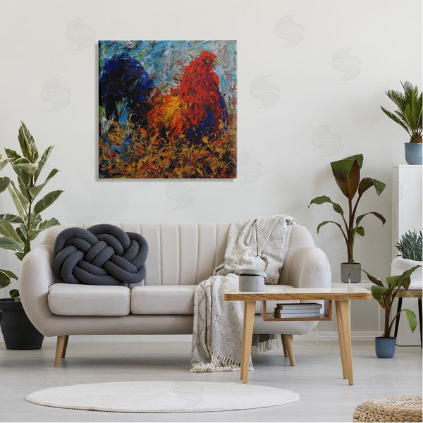 Stupell Industries Joseph Marshal Foster | Impressionist Rooster Modern Portrait Wall Art