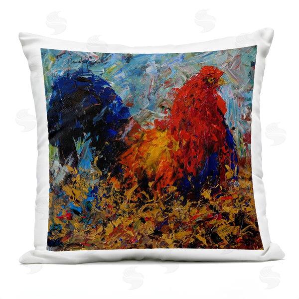 Stupell Industries Joseph Marshal Foster | Impressionist Rooster Portrait Printed Throw Pillow