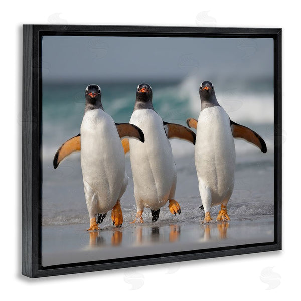 Stupell Industries Joshua Galicki | Penguin Trio On Beach Wall Art