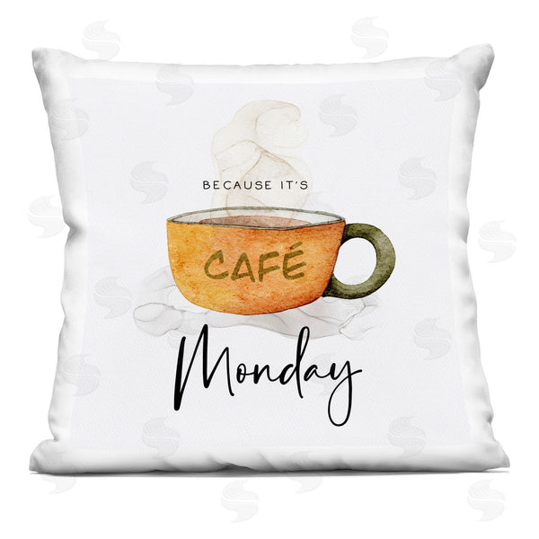 stupell industries Joy Hall | Because It's Monday Mug Printed Throw Pillow