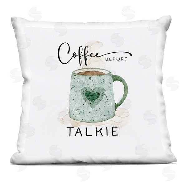 stupell industries Joy Hall | Coffee Before Talkie Printed Throw Pillow