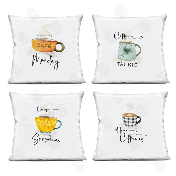 stupell industries Joy Hall | Coffee Delights Phrases Printed Throw Pillow Set
