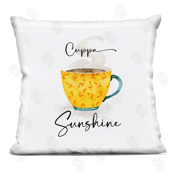 stupell industries Joy Hall | Delightful Cuppa Sunshine Printed Throw Pillow