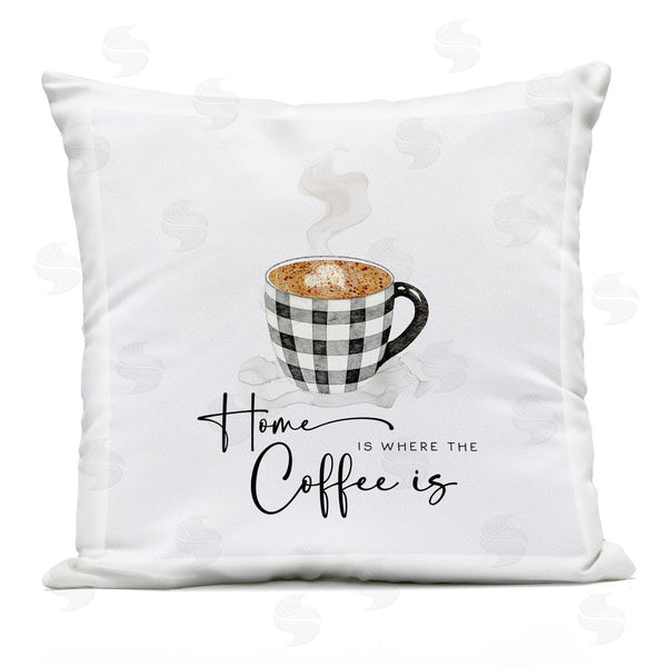 Stupell Industries Joy Hall | Where The Coffee Is Printed Throw Pillow