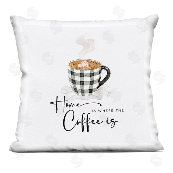 stupell industries Joy Hall | Where The Coffee Is Printed Throw Pillow