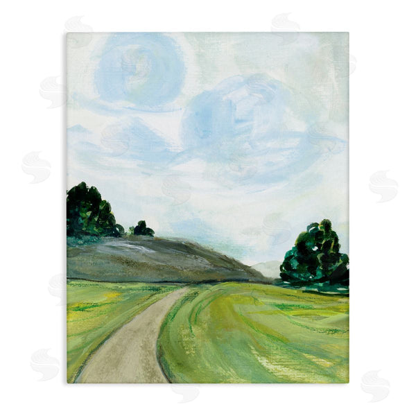 stupell industries Joy Ting | Countryside Path Landscape Green Hill Trees Wall Art