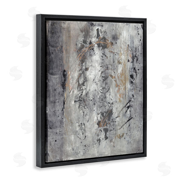 Stupell Industries Joyce Combs | Ancient Brush Stroke Abstract Black Brown Grey