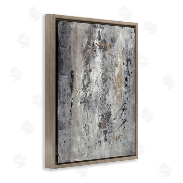 Stupell Industries Joyce Combs | Ancient Brush Stroke Abstract Black Brown Grey