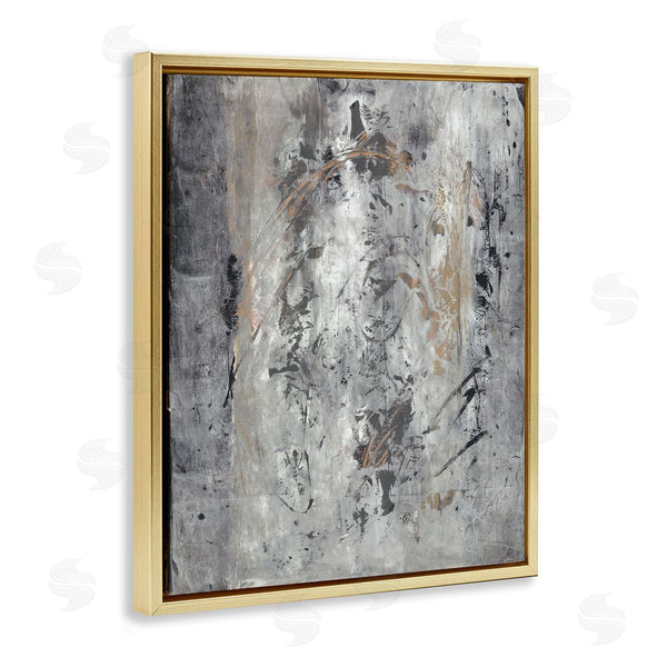 Stupell Industries Joyce Combs | Ancient Brush Stroke Abstract Black Brown Grey
