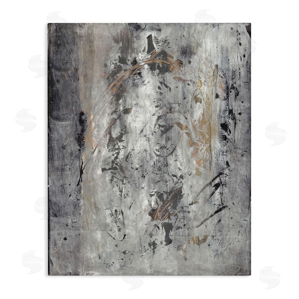 stupell industries Joyce Combs | Ancient Brush Stroke Abstract Black Brown Grey