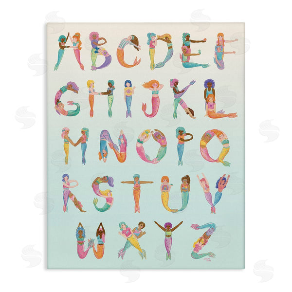 stupell industries Joylark Studio | Mermaid Alphabet Letters Wall Art