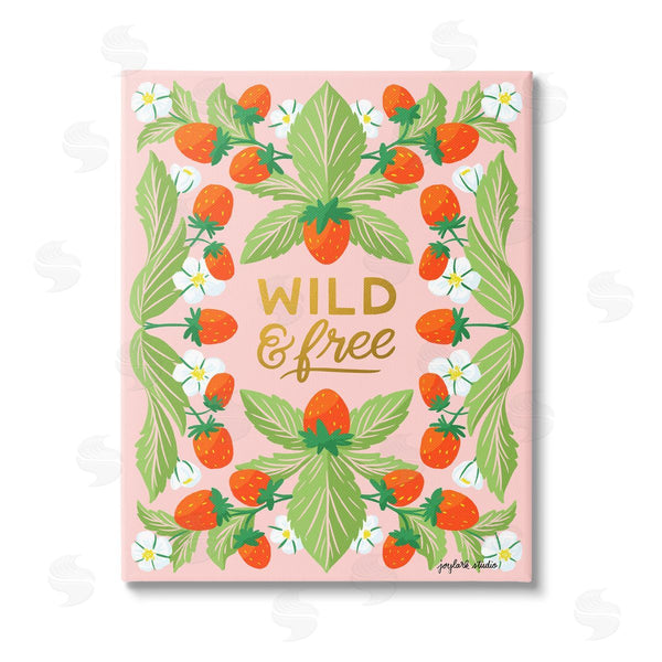 stupell industries Joylark Studio | Wild & Free Strawberries Wall Art