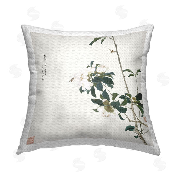 Stupell Industries Ju Lian | Classic Floral Blooms Printed Throw Pillow