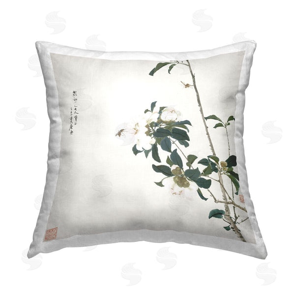 stupell industries Ju Lian | Classic Floral Blooms Printed Throw Pillow