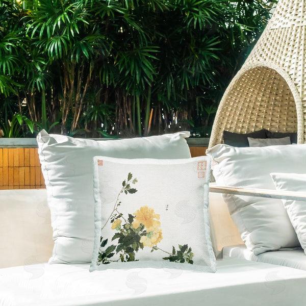 Stupell Industries Ju Lian | Classic Ikebana Flowers Printed Throw Pillow