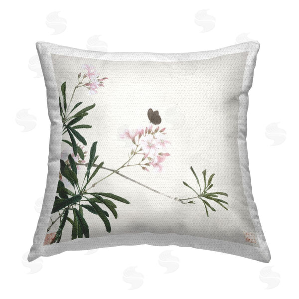 Stupell Industries Ju Lian | Classic Minimal Flowers Printed Throw Pillow