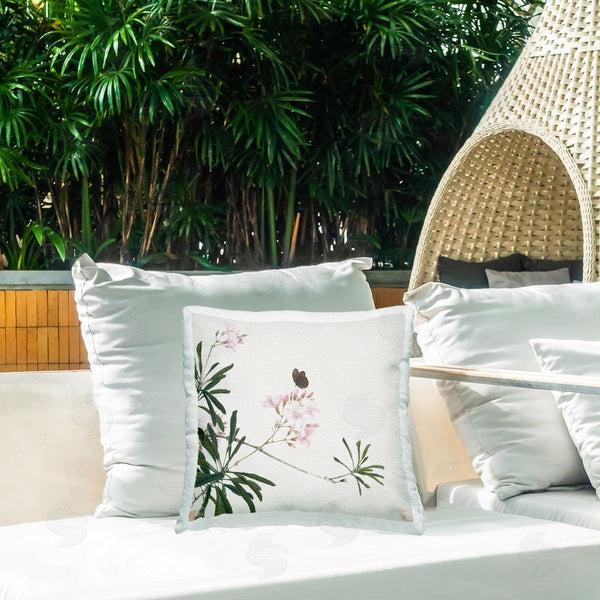 Stupell Industries Ju Lian | Classic Minimal Flowers Printed Throw Pillow