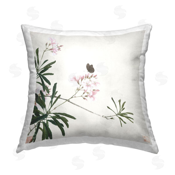 stupell industries Ju Lian | Classic Minimal Flowers Printed Throw Pillow