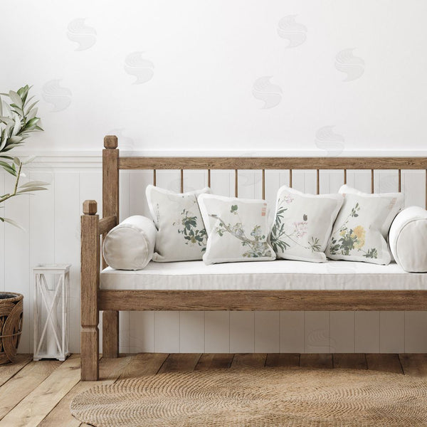Stupell Industries Ju Lian | Traditional Eastern Flowers Printed Throw Pillow Set