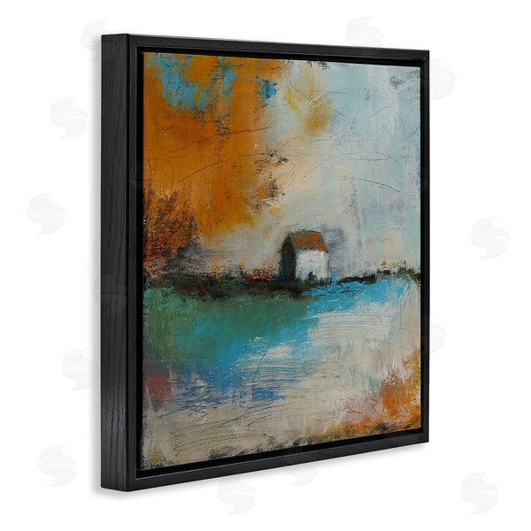 Stupell Industries Judi Bagnato | Abstract Country Farmhouse Landscape Orange Blue Sky Wall Art