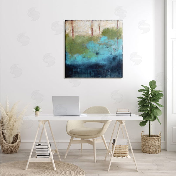 Stupell Industries Judi Bagnato | Forest Floor River Abstraction Blue Green Brown Wall Art