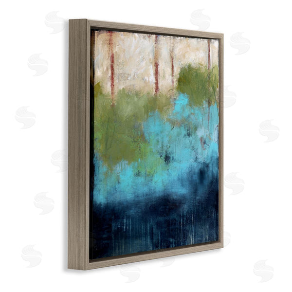 Stupell Industries Judi Bagnato | Forest Floor River Abstraction Blue Green Brown Wall Art